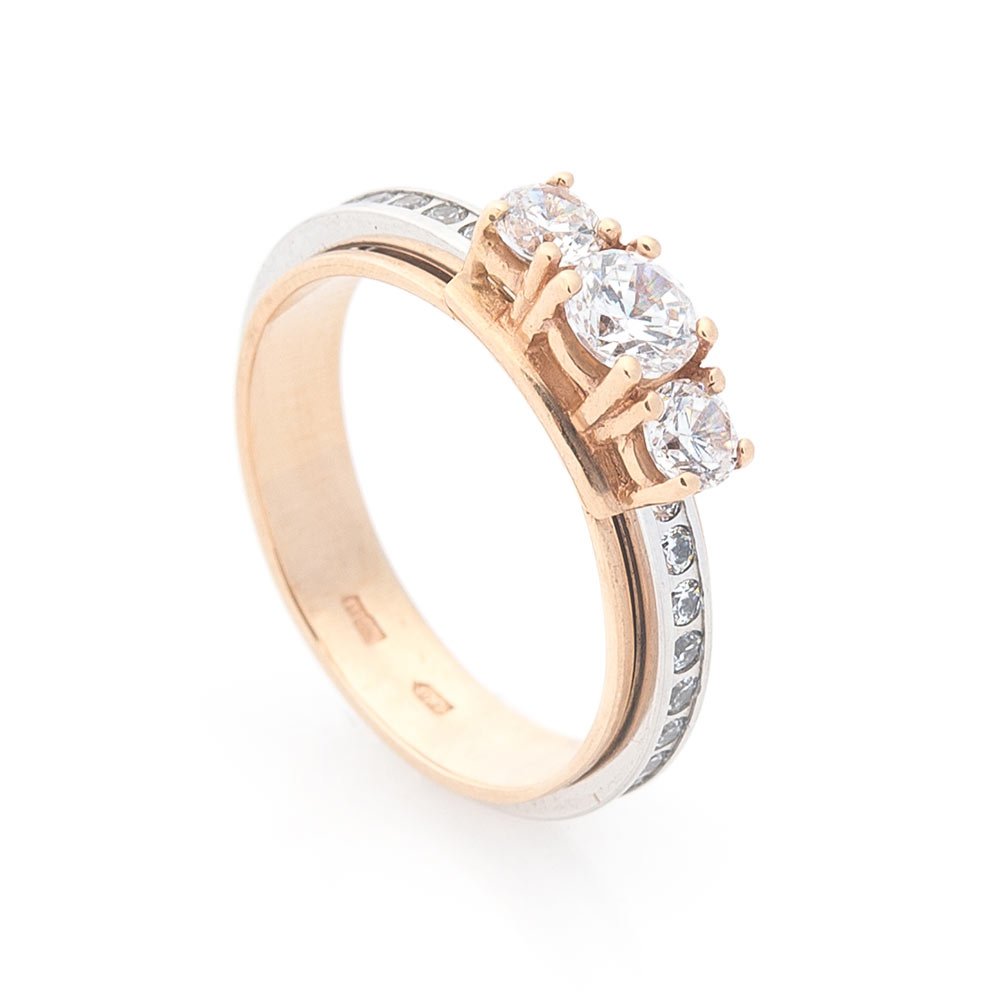 золотое кольцо дорожка с бриллиантами Oniks