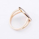 Эксклюзивное золотое кольцо с эмалью и фианитами к02783 от ювелирного магазина Оникс - 1