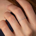 Кольцо с дорожкой бриллиантов (белое золото) 217771121 от ювелирного магазина Оникс - 3