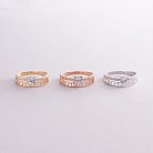 Золотое помолвочное кольцо  "Я люблю тебя" с фианитами к07142 от ювелирного магазина Оникс - 3
