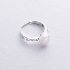 Серебряное кольцо с жемчугом и фианитами 901-00290 от ювелирного магазина Оникс - 2
