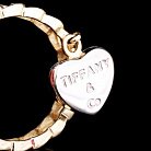 Золотое женское кольцо с сердечком к03406 от ювелирного магазина Оникс - 3