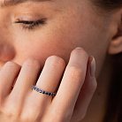 Золотое кольцо с дорожкой камней (сапфиры) кб0483nl от ювелирного магазина Оникс - 4