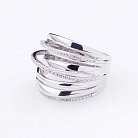 Срібний перстень з фіанітами 111867 от ювелирного магазина Оникс