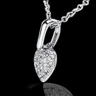 Золотая подвеска "Сердечко" с бриллиантами(0.20кр) dgmp00522 от ювелирного магазина Оникс - 1