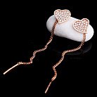 Золотые сережки "Сердечки" с02217 от ювелирного магазина Оникс