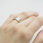 Тройное женское кольцо из белого, красного и желтого золота с фианитами к02205 от ювелирного магазина Оникс - 6