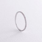 Кольцо с дорожкой бриллиантов (белое золото) 217771121 от ювелирного магазина Оникс