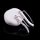 Срібні сережки з фіанітами 121633 от ювелирного магазина Оникс - 1