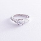 Серебряное кольцо (фианиты, родий) 111362 от ювелирного магазина Оникс