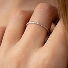 Кольцо с дорожкой бриллиантов (белое золото) 217771121 от ювелирного магазина Оникс - 1
