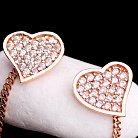 Золотые сережки "Сердечки" с02217 от ювелирного магазина Оникс - 1