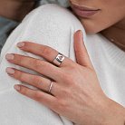 Золотое кольцо с бриллиантом в стиле минимализм обрб0002 от ювелирного магазина Оникс - 3