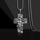 Серебряный крест "Иисус Христом в терновом венце на дереве" 7028 от ювелирного магазина Оникс - 5