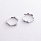 Серебряные серьги "Шестиугольники" 902-01270 от ювелирного магазина Оникс - 2