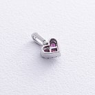 Золотой кулон "Сердечко" (бриллианты, рубины) пб0320cha от ювелирного магазина Оникс - 2