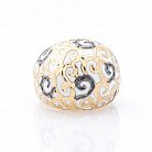 Золотое кольцо (эмаль) к03487 от ювелирного магазина Оникс - 1