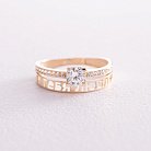 Помолвочное кольцо "Я люблю тебя" в желтом золоте (фианиты) к07115 от ювелирного магазина Оникс - 6