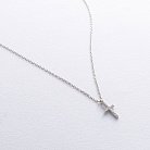 Колье "Крестик" в белом золоте (бриллианты) колб0134м от ювелирного магазина Оникс - 2