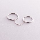 Серебряное двойное кольцо на цепочке 112625 от ювелирного магазина Оникс - 8
