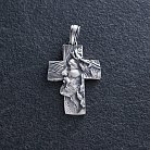 Серебряный крест "Иисус Христом в терновом венце на дереве" 7028 от ювелирного магазина Оникс