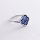 Серебряное кольцо "Клевер" (фианиты) 1145 от ювелирного магазина Оникс - 2