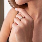 Серебряное кольцо "Сердечко" (фианит) 112140 от ювелирного магазина Оникс - 1