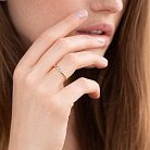 Золотое кольцо с бриллиантом в стиле минимализм обрб0003 от ювелирного магазина Оникс - 1