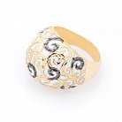 Золотое кольцо (эмаль) к03487 от ювелирного магазина Оникс - 2