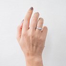 Серебряное кольцо (фианиты, родий) 111362 от ювелирного магазина Оникс - 1