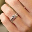 Золотое помолвочное кольцо "Я кохаю тебе" с фианитами к07155 от ювелирного магазина Оникс - 1