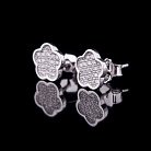 Серебряные серьги "Клевер" с фианитами 121654 от ювелирного магазина Оникс