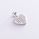 Серебряная подвеска "Сердце" с фианитами 132244 от ювелирного магазина Оникс - 2