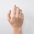 Серебряное кольцо (фианиты, родий) 111362 от ювелирного магазина Оникс - 3