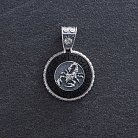 Серебряный кулон "Знак зодиака Скорпион" с эбеном 1041скорпіон от ювелирного магазина Оникс