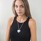 Серебряная подвеска "Сердце" с агатом PN10PN48 от ювелирного магазина Оникс