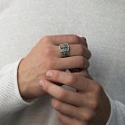 Православное серебряное кольцо с распятием (Отче наш) 1140 от ювелирного магазина Оникс - 1