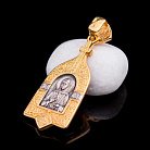 Серебряная подвеска Божией Матери с позолотой 131974 от ювелирного магазина Оникс - 3