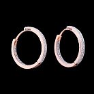 Сережки "Кільця" з фіанітами с02137 от ювелирного магазина Оникс