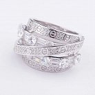 Срібний перстень з фіанітами 111820 от ювелирного магазина Оникс