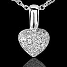 Золотая подвеска "Сердечко" с бриллиантами(0.20кр) dgmp00522 от ювелирного магазина Оникс