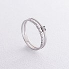 Серебряное помолвочное кольцо c сердечками (фианит) 7067 от ювелирного магазина Оникс