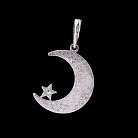 Срібна підвіска "Місяць із зірочкою" з фіанітом 131403 от ювелирного магазина Оникс - 2