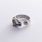 Серебряное кольцо "Пантера" с фианитами 386 от ювелирного магазина Оникс - 2