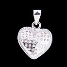 Серебряная подвеска "Сердце" с фианитами 132251 от ювелирного магазина Оникс - 2