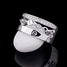 Срібний перстень з фіанітами 111821 от ювелирного магазина Оникс