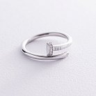 Кольцо "Гвоздь" с бриллиантами (белое золото) кб0475м от ювелирного магазина Оникс - 5