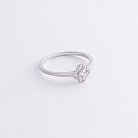Золотое кольцо "Клевер" с бриллиантами кб0542ca от ювелирного магазина Оникс - 3