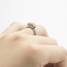 Золотое кольцо "Любил, люблю и буду любить"(белое, красное золото) к03103 от ювелирного магазина Оникс - 4