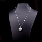 Серебряная подвеска "Сердце" 132223 от ювелирного магазина Оникс - 1